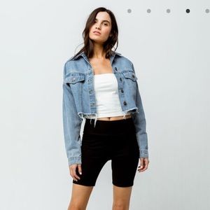 Sky and Sparrow Cropped Denim Jacket